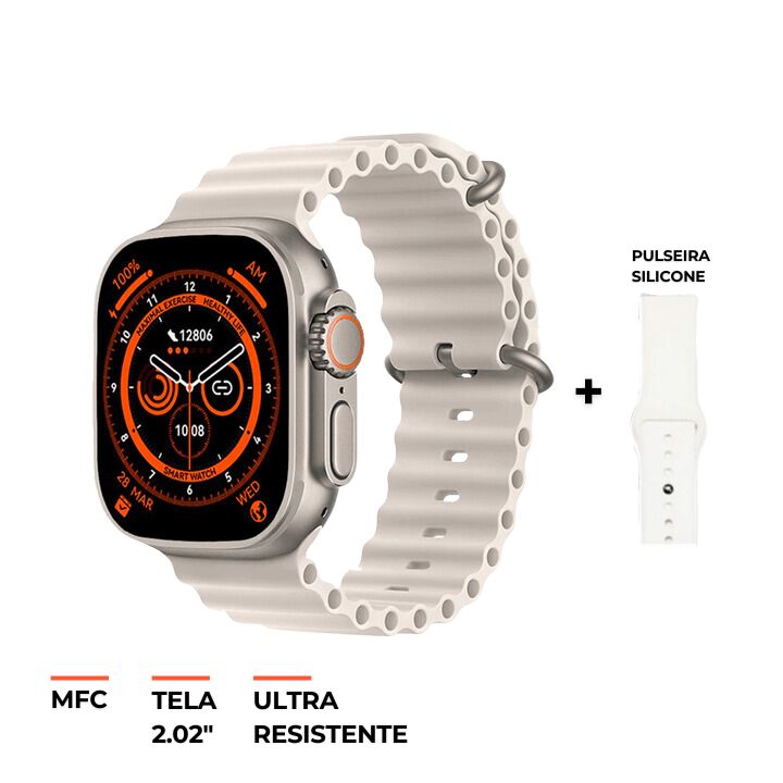 Iwo 16 Watch Series 8 Ultra | Carregamento por Indução e USB - C