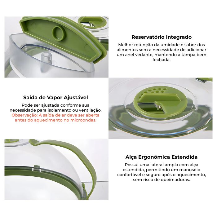 VaporChef™ – Refeições Suculentas 🍲 e micro-ondas sempre limpo 🧼!