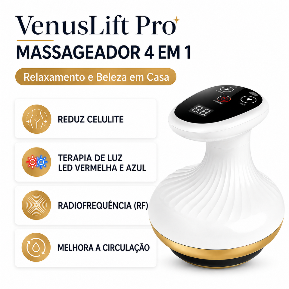 VenusLift Pro | Massageador Anticelulite 4 em 1
