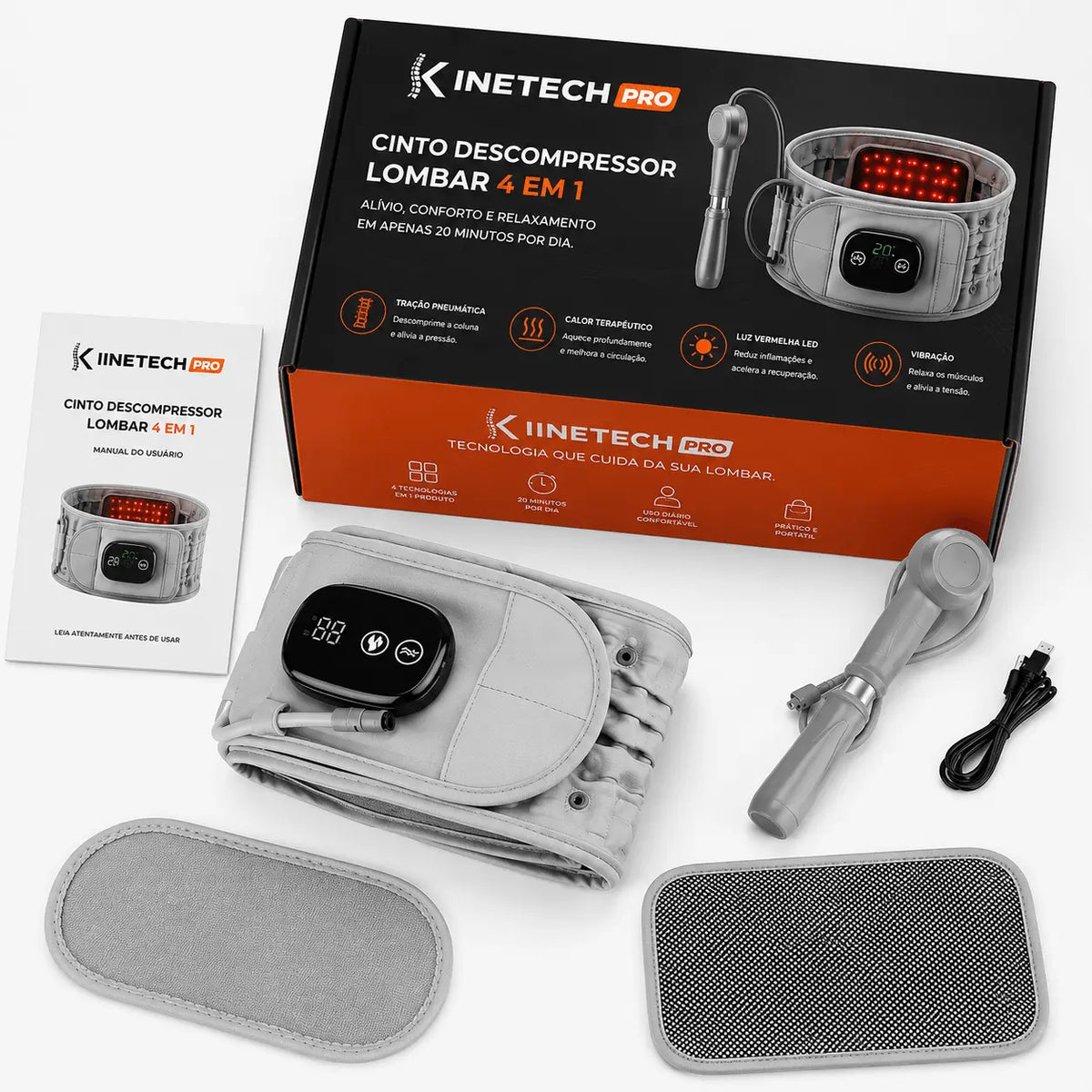 Kinetech Pro | Descompressor Lombar 4 em 1