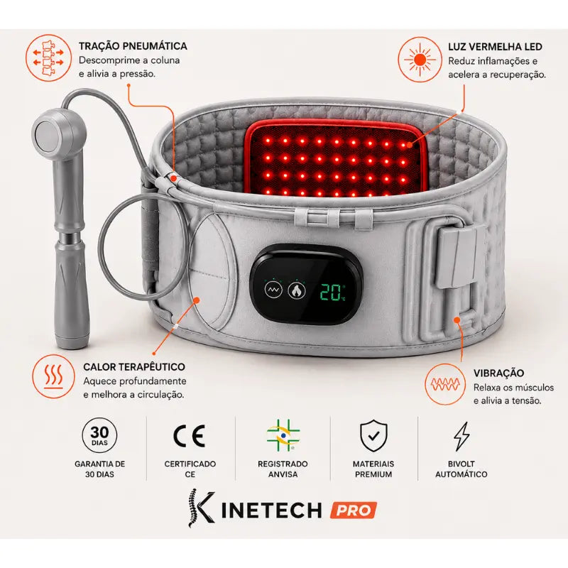 Kinetech Pro | Descompressor Lombar 4 em 1