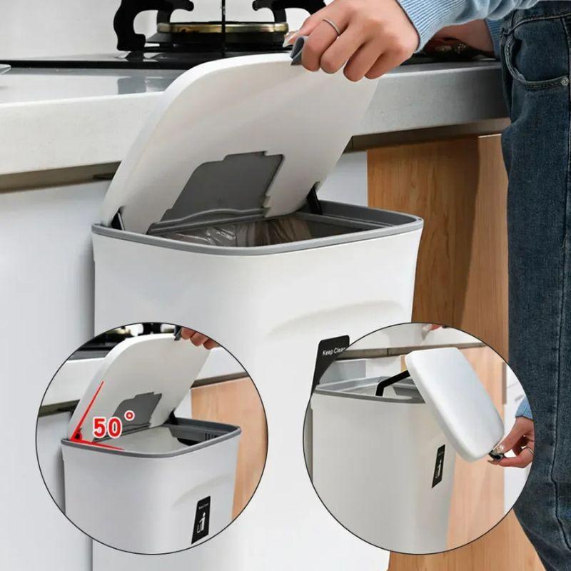 Lixeira Suspensa Bellari Clean© | Vedação Anti-Odor e Design Inteligente