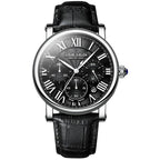 Classic 40mm | Sofisticação em Aço Inox e Couro Legítimo